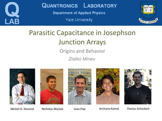 First page of Josephson Junction Arrays: Parasitic Capacitances