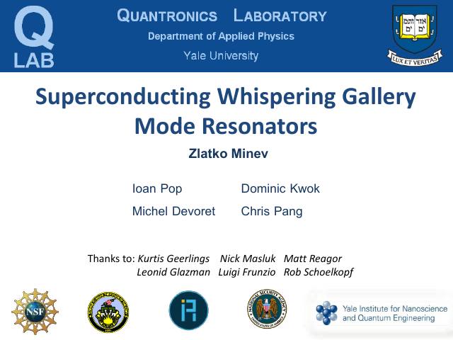 First page of Superconducting Whispering Gallery Mode Resonators