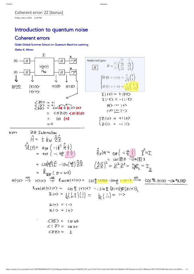 First page of Coherent ZZ Error