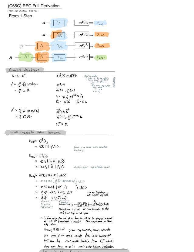 First page of PEC Derivation: Full Derivation (C65C)