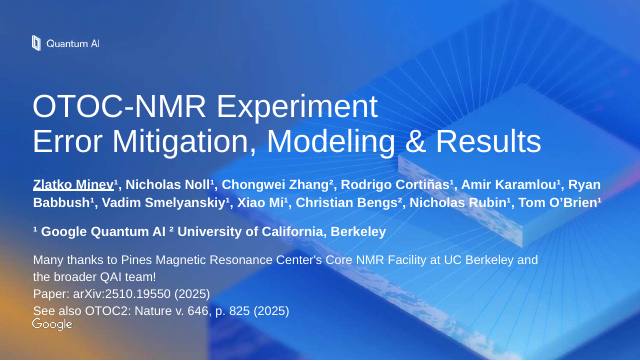First page of OTOC-NMR Experiment: Error Mitigation, Modeling and Results